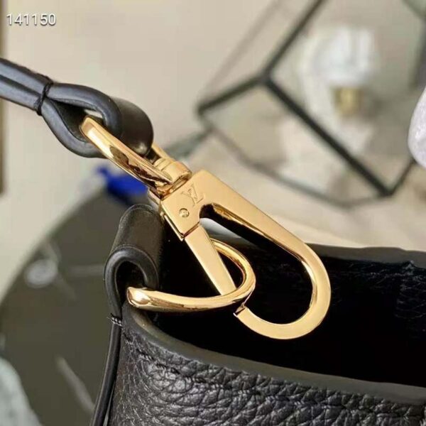 Louis Vuitton LV Women On My Side MM Tote Black Twist Calfskin Monogram Nappa Softy Leather (7)
