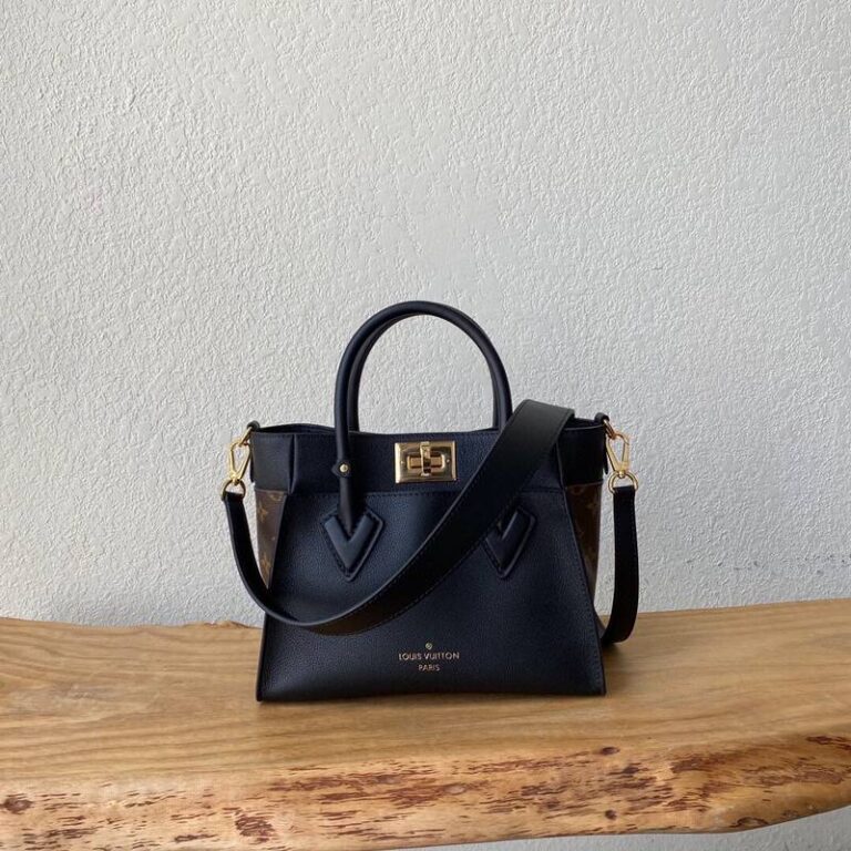 Louis Vuitton LV Women On My Side PM Tote Bag Black Monogram Coated ...