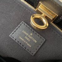 Louis Vuitton LV Women On My Side PM Tote Bag Black Monogram Coated Canvas Calf Leather