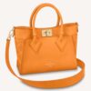 Louis Vuitton LV Women On My Side PM Tote Bag Summer Gold Orange Perforated Calf Leather