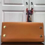 Louis Vuitton LV Women On My Side PM Tote Bag Summer Gold Orange Perforated Calf Leather – Image 4