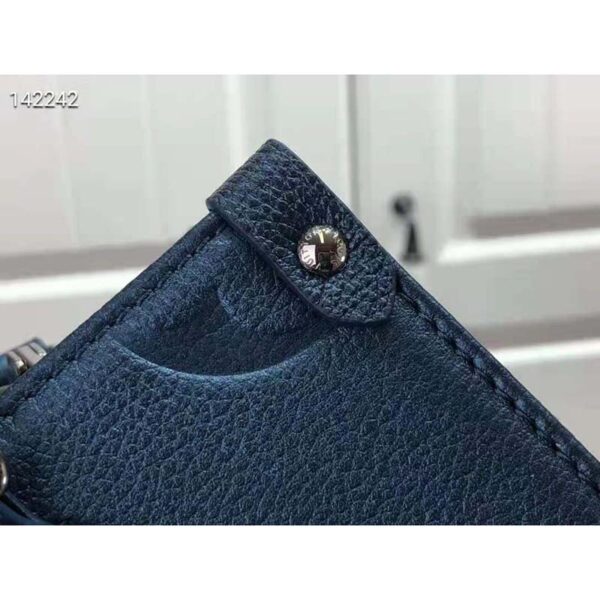 Louis Vuitton LV Women OnTheGo PM Tote Navy Nacre Embossed Grained Cowhide Leather (1)