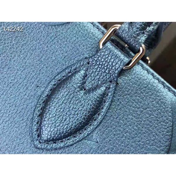 Louis Vuitton LV Women OnTheGo PM Tote Navy Nacre Embossed Grained Cowhide Leather (10)