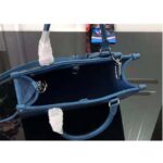 Louis Vuitton LV Women OnTheGo PM Tote Navy Nacre Embossed Grained Cowhide Leather - Image 5