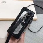 Louis Vuitton LV Women Petite Malle Handbag Silver Epi Grained Cowhide Leather - immagine 7