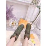 Louis Vuitton LV Women Pillow Comfort Ankle Boot Khaki Green Nylon Down Interior - Image 9