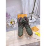 Louis Vuitton LV Women Pillow Comfort Ankle Boot Khaki Green Nylon Down Interior - Image 6