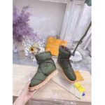 Louis Vuitton LV Women Pillow Comfort Ankle Boot Khaki Green Nylon Down Interior - Image 5