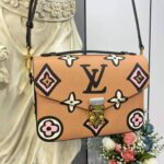 Louis Vuitton LV Women Pochette Métis Handbag Arizona Beige Monogram Coated Canvas Cowhide - Image 4