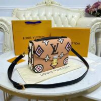 Louis Vuitton LV Women Pochette Métis Handbag Arizona Beige Monogram Coated Canvas Cowhide