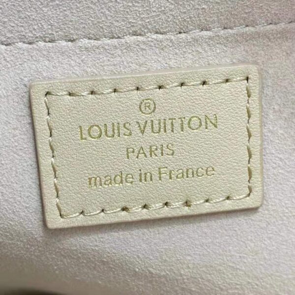 Louis Vuitton LV Women Pochette Troca Handbag Cashmere Beige Damier Quilt Lamb Leather (6)