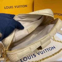 Louis Vuitton LV Women Pochette Troca Handbag Cashmere Beige Damier Quilt Lamb Leather