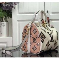 Louis Vuitton LV Women Speedy Bandoulière 25 Cream Monogram Coated Canvas Cowhide Leather