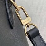 Louis Vuitton LV Women Speedy Bandoulière 25 Handbag Black Beige Embossed Grained Cowhide – Image 9