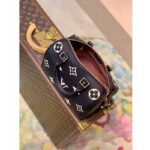 Louis Vuitton LV Women Speedy Bandoulière 25 Handbag Black Beige Embossed Grained Cowhide – Image 4