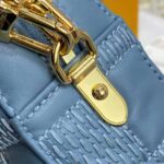 Louis Vuitton LV Women Troca PM Handbag Glacier Blue Damier Quilt Lambskin - Image 12