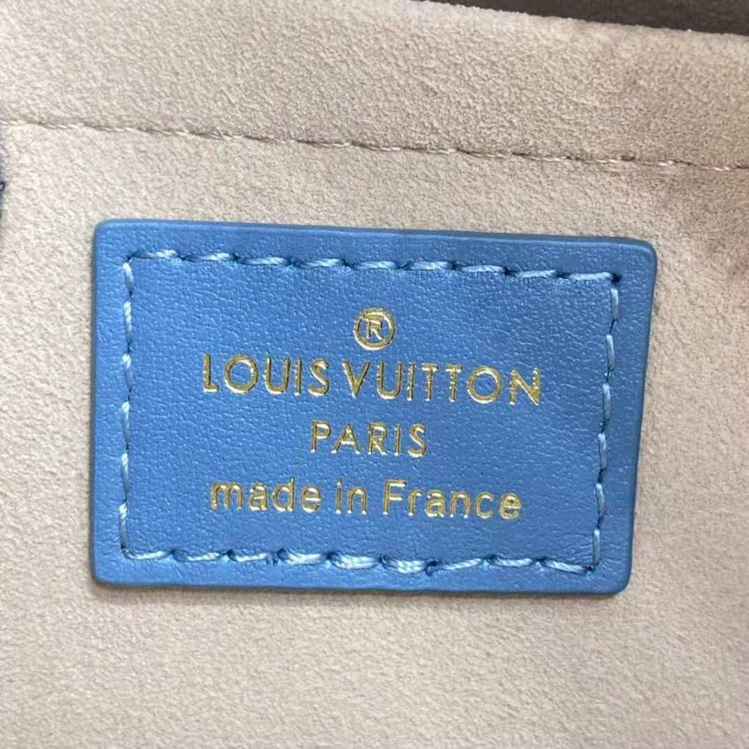 LOUIS VUITTON TROCA PM M HANDBAG59115 DAMIER GLACIER LEATHER SHOULDER  BANDOULIER Blue ref.976485 - Joli Closet