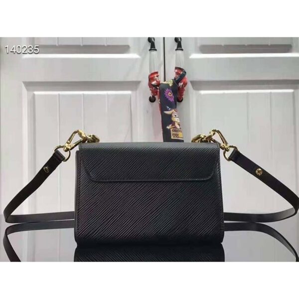 Louis Vuitton LV Women Twist MM Handbag Black Epi Grained Leather (2)