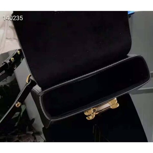 Louis Vuitton LV Women Twist MM Handbag Black Epi Grained Leather (7)