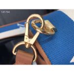 Louis Vuitton LV Women Twist MM Handbag Blue Embroidered Canvas Calf Leather - Imagen 8