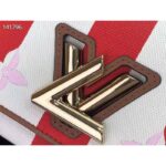 Louis Vuitton LV Women Twist PM Handbag Red Embroidered Canvas Calf Leather – Bild 6