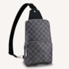 Louis Vuitton Unisex Avenue Sling Bag Coated Damier Graphique Canvas Textile Lining
