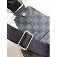 Louis Vuitton Unisex Avenue Sling Bag Coated Damier Graphique Canvas Textile Lining