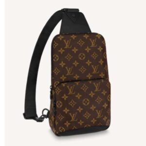 Louis Vuitton Unisex Avenue Sling Bag Monogram Macassar Coated Canvas Textile Lining