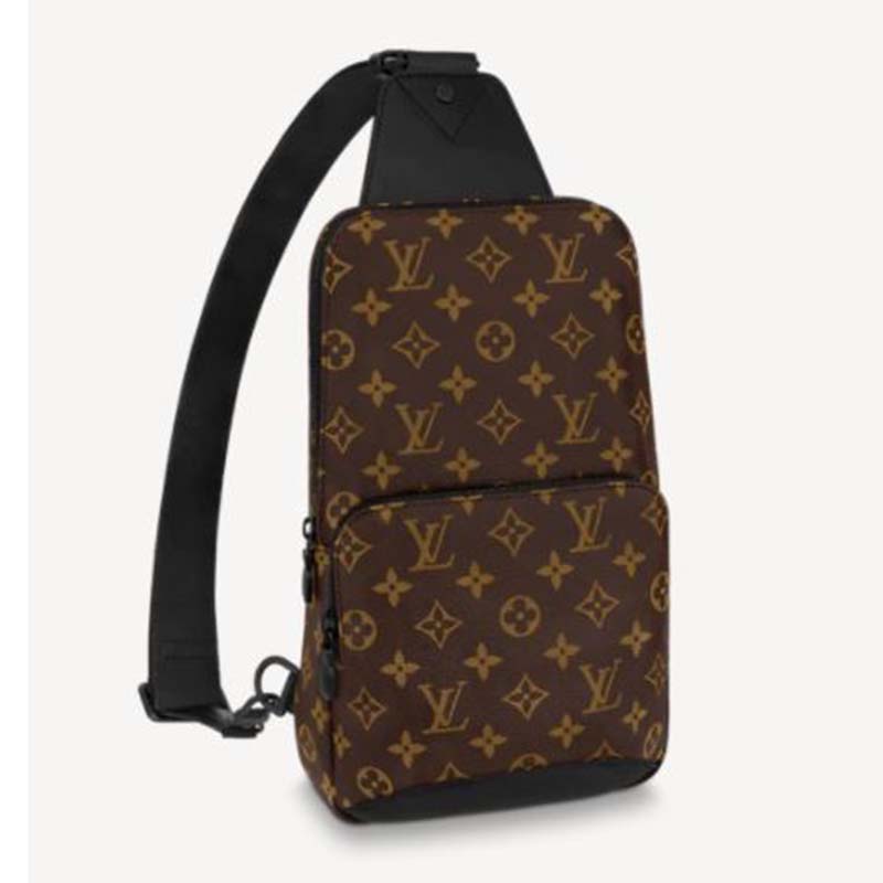 Louis Vuitton Avenue Sling Bag Monogram Macassar Brown in Coated Canvas  with Black-tone - US