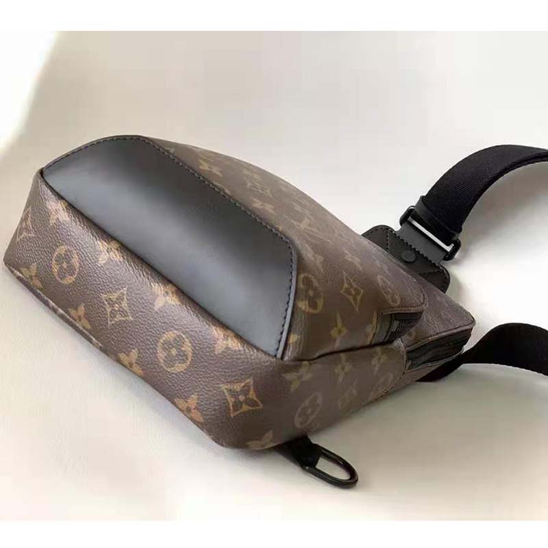 Louis Vuitton Avenue Sling Bag Monogram Macassar Brown in Coated Canvas  with Black-tone - US