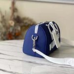 Louis Vuitton Unisex City Keepall Bag Blue Cowhide Leather Textile Lining - Image 3