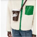 Louis Vuitton Unisex Coffee Cup Pouch Vintage Monogram Coated Canvas Cowhide Leather - immagine 11