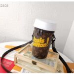 Louis Vuitton Unisex Coffee Cup Pouch Vintage Monogram Coated Canvas Cowhide Leather - immagine 2