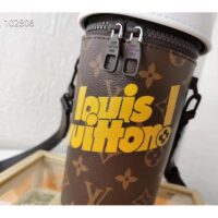 Louis Vuitton Unisex Coffee Cup Pouch Vintage Monogram Coated Canvas Cowhide Leather