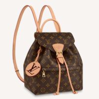 Louis Vuitton Unisex Montsouris PM Aged Natural Leather Monogram Coated Canvas