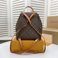 Louis Vuitton Unisex Montsouris PM Aged Natural Leather Monogram Coated Canvas