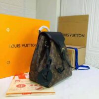 Louis Vuitton Unisex Montsouris PM Black Monogram Coated Canvas and Cowhide Leather