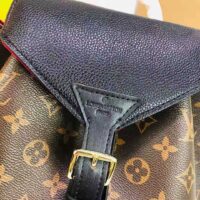 Louis Vuitton Unisex Montsouris PM Black Monogram Coated Canvas and Cowhide Leather