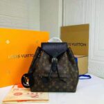 Louis Vuitton Unisex Montsouris PM Black Monogram Coated Canvas and Cowhide Leather - Imagen 2