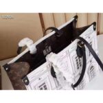 Louis Vuitton Unisex OnTheGo MM Architettura Tote Black White Printed Matte Calf Leather - Imagen 7