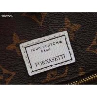 Louis Vuitton Unisex OnTheGo MM Architettura Tote Black White Printed Matte Calf Leather