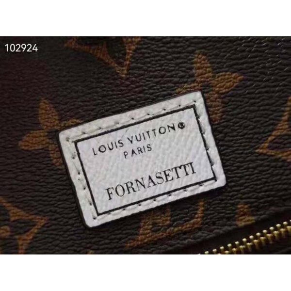 Louis Vuitton Unisex OnTheGo MM Architettura Tote Black White Printed Matte Calf Leather (10)