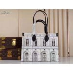 Louis Vuitton Unisex OnTheGo MM Architettura Tote Black White Printed Matte Calf Leather - Imagen 2