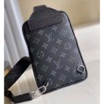 Louis Vuitton Unisex Outdoor Sling Bag Taigarama Noir Black Coated Canvas Cowhide Leather - Image 3