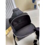 Louis Vuitton Unisex Outdoor Sling Bag Taigarama Noir Black Coated Canvas Cowhide Leather - Image 8