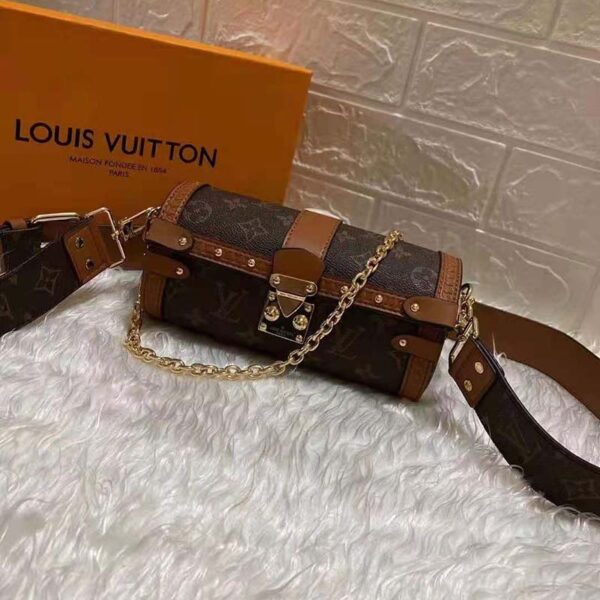 Louis Vuitton Unisex Papillon Trunk Handbag Monogram Coated Canvas Cowhide Leather (1)