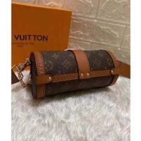 Louis Vuitton Unisex Papillon Trunk Handbag Monogram Coated Canvas Cowhide Leather