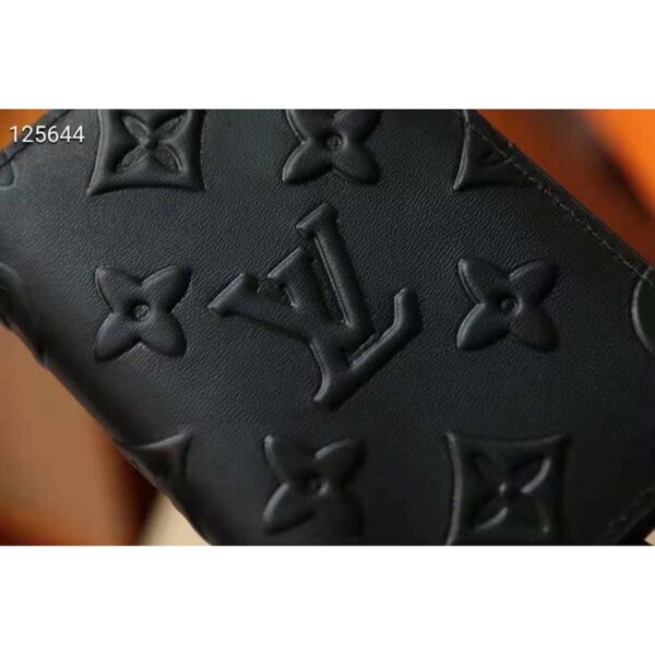 Louis Vuitton Unisex Pocket Organizer Slender Black Monogram Seal Cowhide Leather (1)