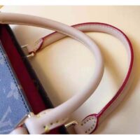 Louis Vuitton Unisex Sac Plat MM Handbag Monogram Coated Canvas Calfskin Leather