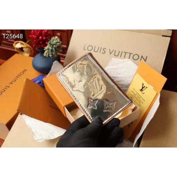 Louis Vuitton Unisex Slender Pocket Organizer Monogram Mirror Coated Canvas (8)